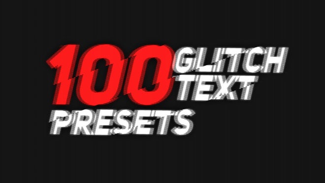 Photo of 100 Glitch Text Presets Pack – MotionArray 104282