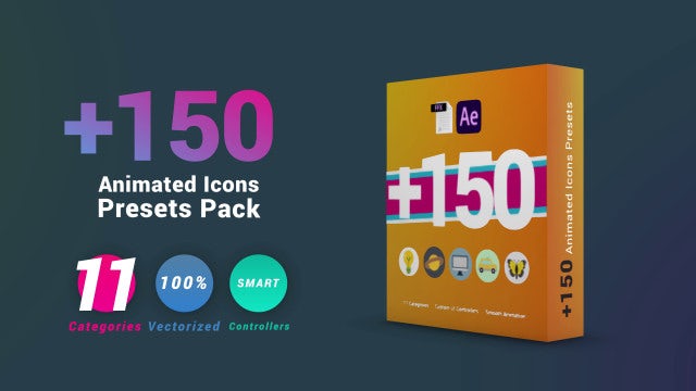 Photo of 150 Animated Icons Presets Pack – MotionArray 198101