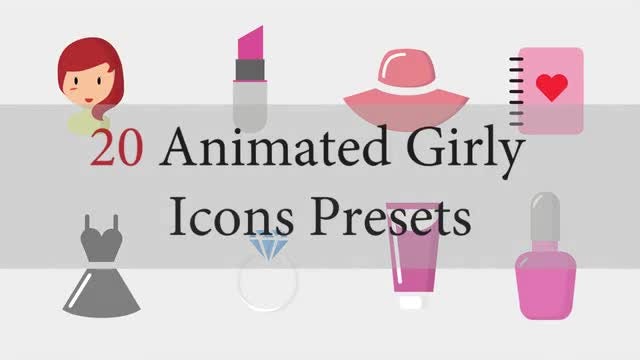 Photo of 20 Animated Girly Icons – MotionArray 112494