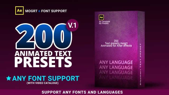 Photo of 200 Text Presets – MotionArray 167913