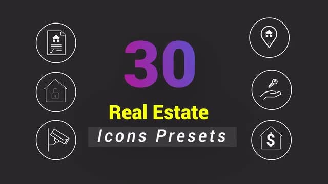 Photo of 30 Animated Real Estate Icons – MotionArray 156679