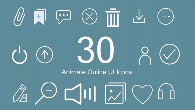 Photo of 30 Outline Animated  UI Icons – MotionArray 85793