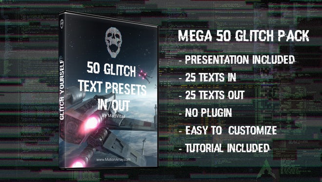 Photo of 50 Digital Glitch Text Presets – MotionArray 87447