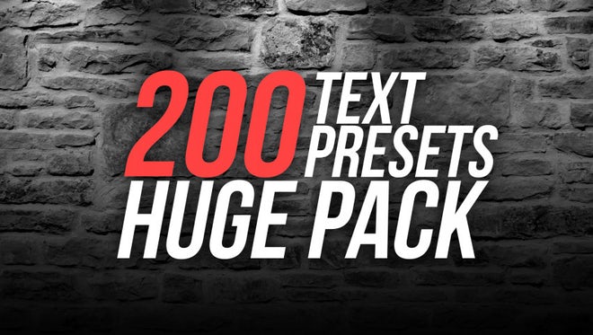 Photo of Big Text Presets Pack – MotionArray 81754
