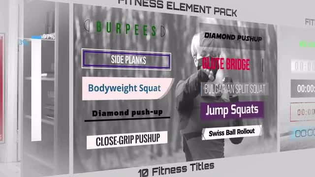 Photo of Fitness Element Pack – MotionArray 590335