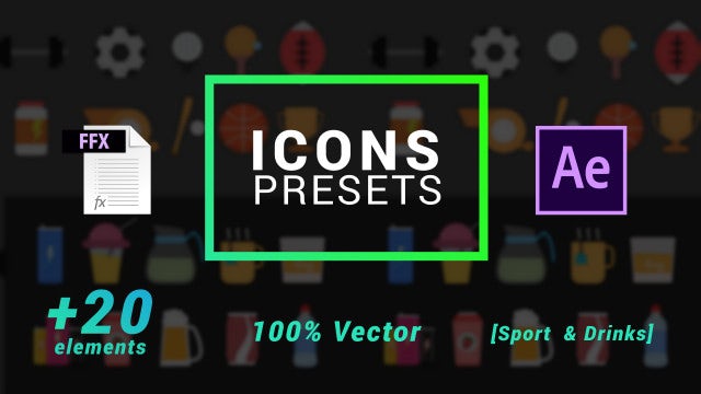 Photo of Icons Presets – Sports And Drinks – MotionArray 203633