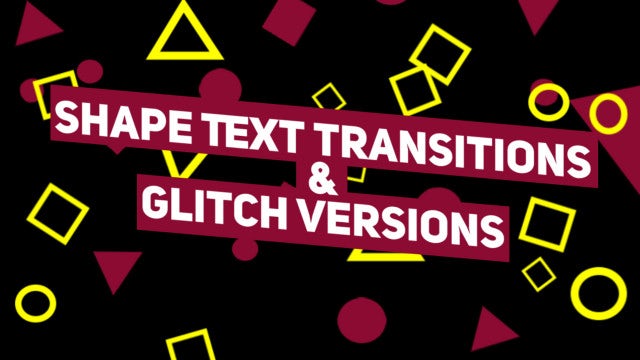 Photo of Shape Text And Glitch Transitions – MotionArray 291105