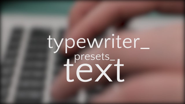Photo of Typewriter Text Presets – MotionArray 288951