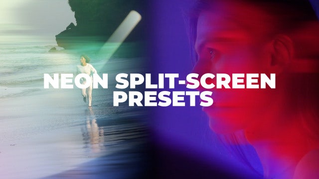 Photo of Neon Split-Screen Presets – MotionArray 1033531