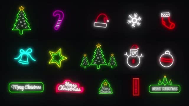 Photo of Neon Christmas Pack – MotionArray 1079063