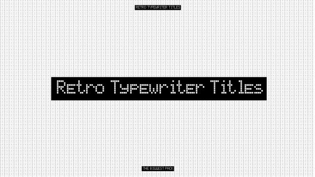 Photo of Retro Typewriter Titles – MotionArray 1089354