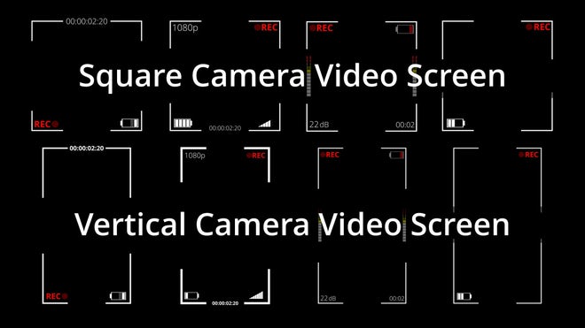 Photo of Square/Vertical Video Camera Screen Pack – MotionArray 921959