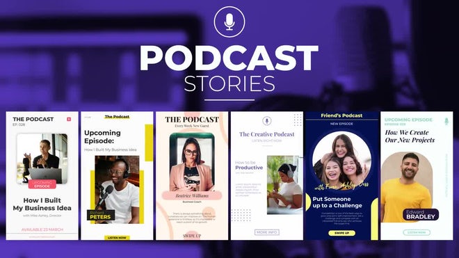 Photo of Podcast Stories – MotionArray 1134478