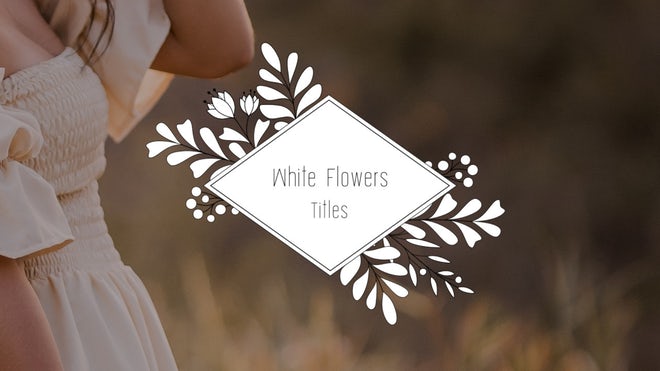 Photo of White Flowers Titles – MotionArray 1171761