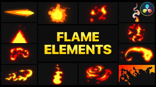 Photo of Flame Elements | DaVinci Resolve – Videohive 38397538