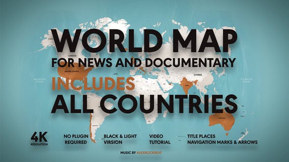 Photo of World Map – For News and Documentary – Videohive 35770205