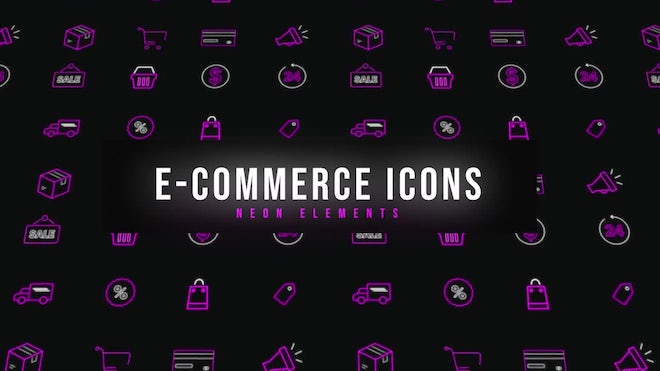 Photo of E-Commerce Neon Icons – Motionarray 1227391