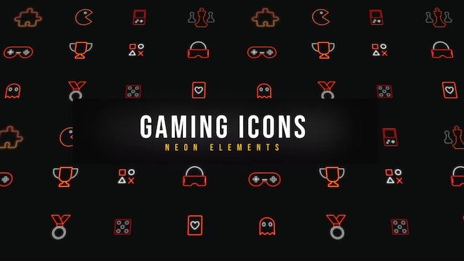 Photo of Gaming Neon Icons – Motionarray 1227410