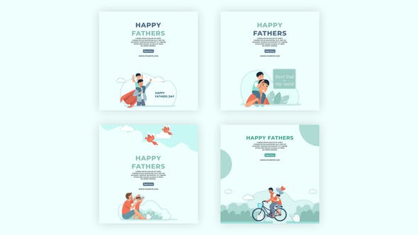 Photo of Happy Fathers Day Instagram Social Media Post – Videohive 39175121