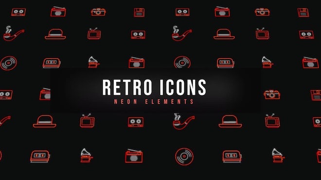 Photo of Retro Neon Icons – Motionarray 1227408