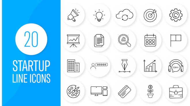 Photo of Startup Line Icons Pack – Motionarray 1168874