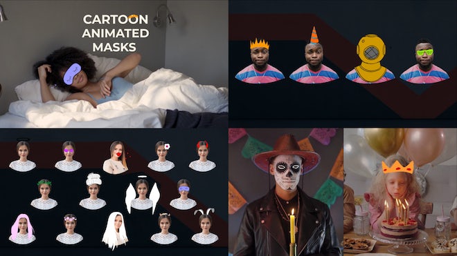 Photo of Cartoon Animated Masks – Motionarray 1268431