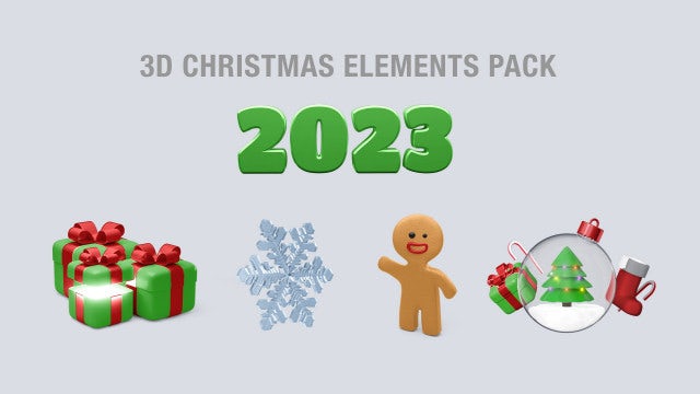 Photo of 3D Christmas Elements Pack – Motionarray 1301756