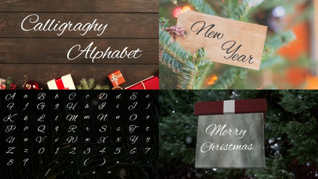 Photo of Christmas Calligraphy Alphabet – Motionarray 1301823