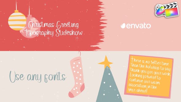 Photo of Christmas Greeting Typography Slideshow for FCPX – Videohive 42096947