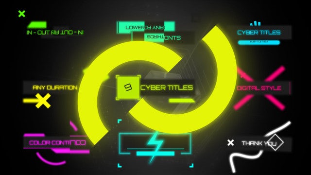 Photo of Cyber Neon Titles – Motionarray 1313150