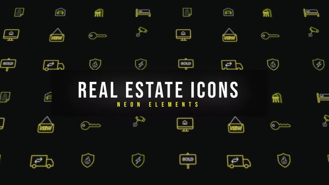 Photo of Real Estate Neon Icons – Motionarray 1342038