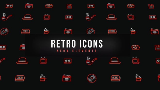 Photo of Retro Neon Icons – Motionarray 1338681