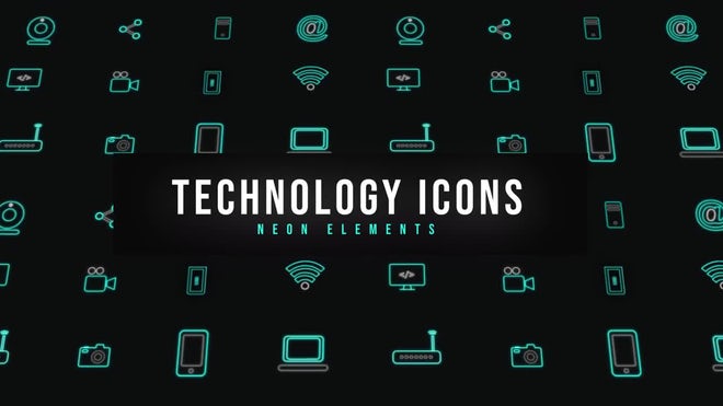Photo of Tech Neon Icons – Motionarray 1337763