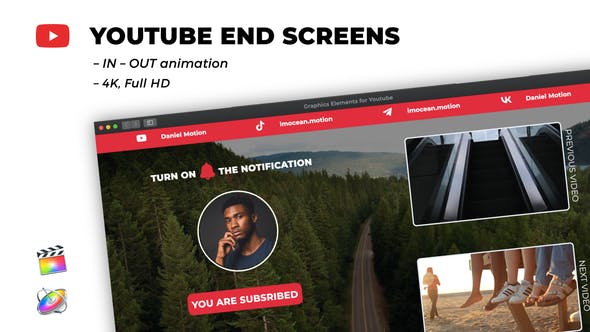 Photo of Youtube End Screens | FCPX – Videohive 42018401