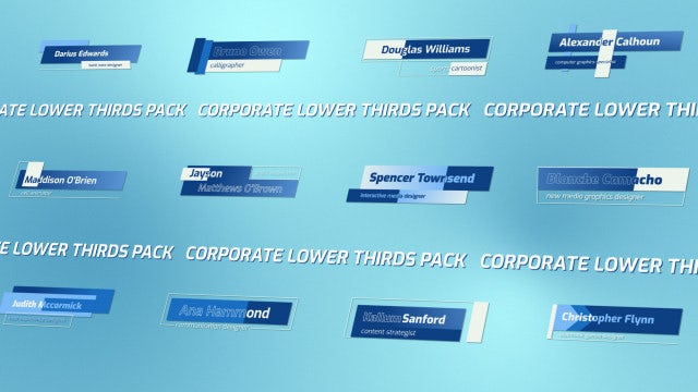 Photo of Corporate Lower Thirds Pack – Motionarray 1400468