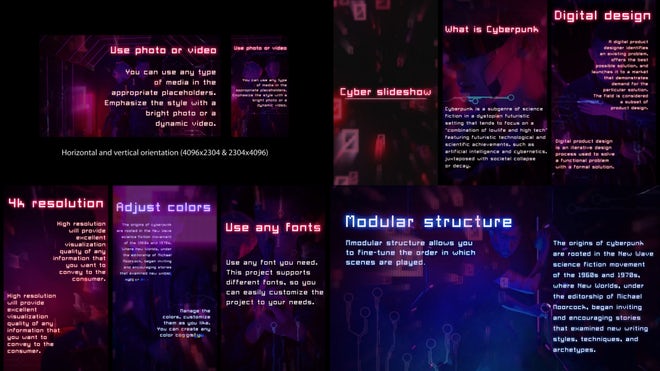 Photo of Cyberpunk Slideshow – Motionarray 1201416