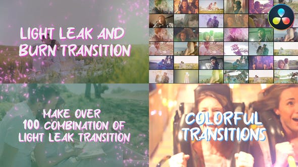 Photo of Light Leak Transitions And Burn Transitions for DaVinci Resolve – Videohive 43335396