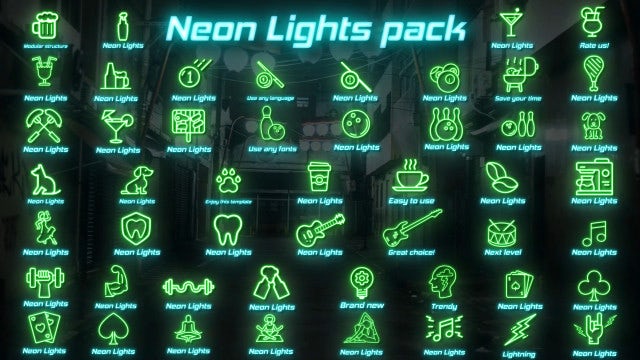 Photo of Neon Lights Big Pack – Motionarray 1387178