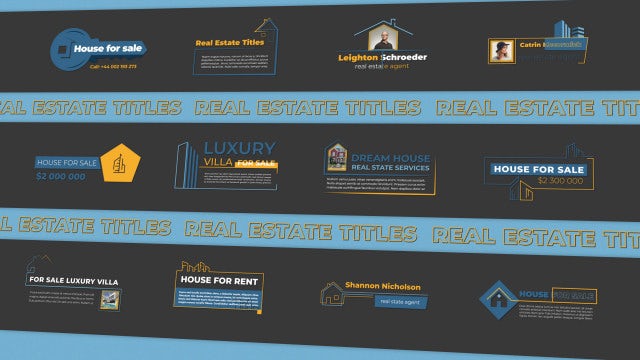 Photo of Real Estate Titles – Motionarray 1416113