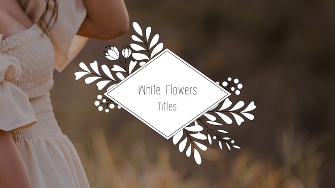 Photo of White Flowers Titles – Motionarray 1202104