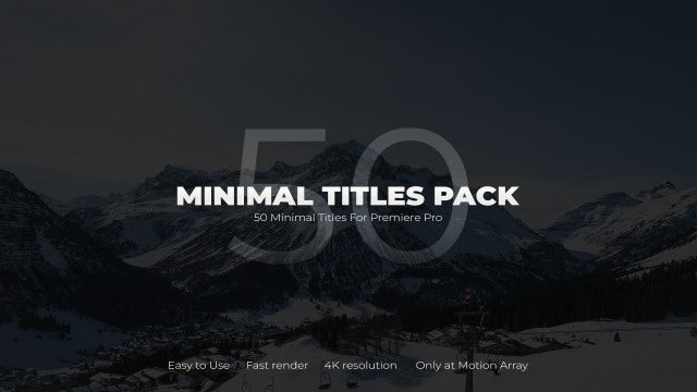 Photo of 50 Minimal Titles Pack – Motionarray 1423428