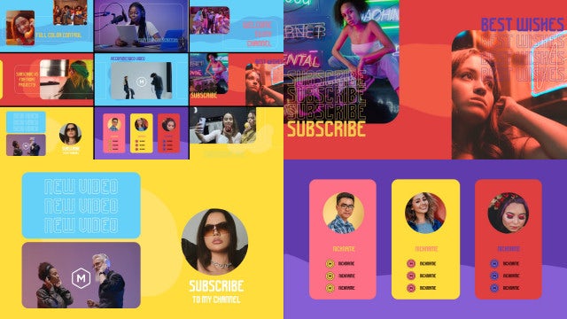 Photo of Colorful Subscribe And Endscreen Slides – Motionarray 1421022