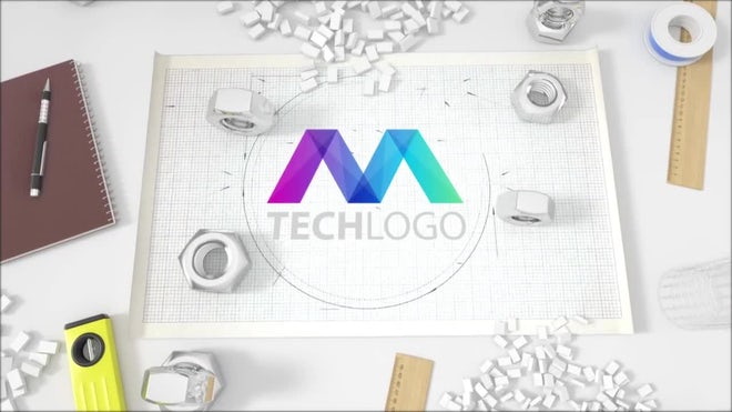 Photo of Construction Blueprint Logo Reveal – Motionarray 1421113