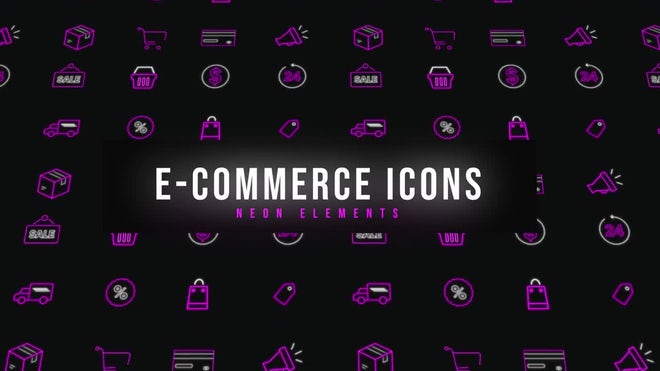 Photo of E-Commerce Neon Icons – Motionarray 1226765