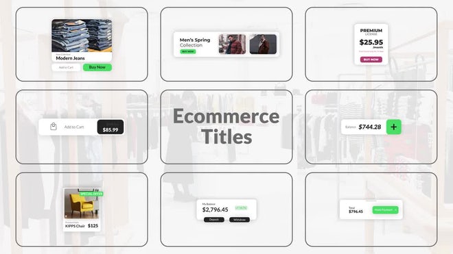 Photo of Ecommerce Titles – Motionarray 1447182