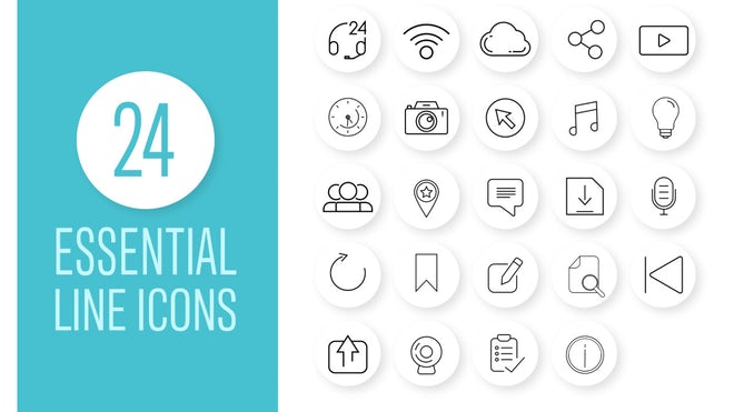 Photo of Essential Line Icons Pack – Motionarray 1212639