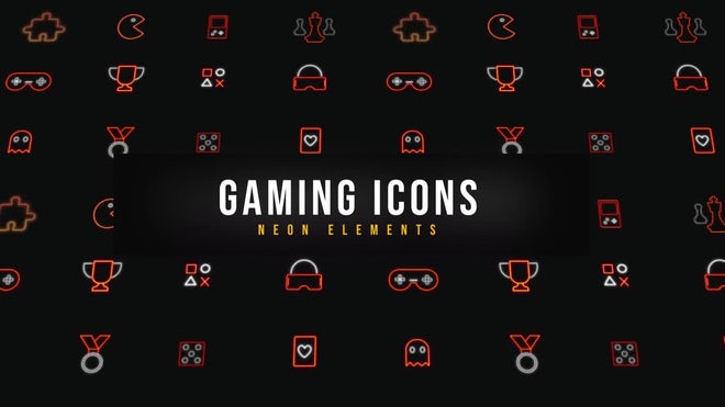 Photo of Gaming Neon Icons – Motionarray 1226775