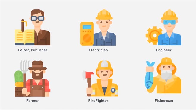 Photo of Occupation & Jobs (Part2) Animated Icons – Motionarray 1422166