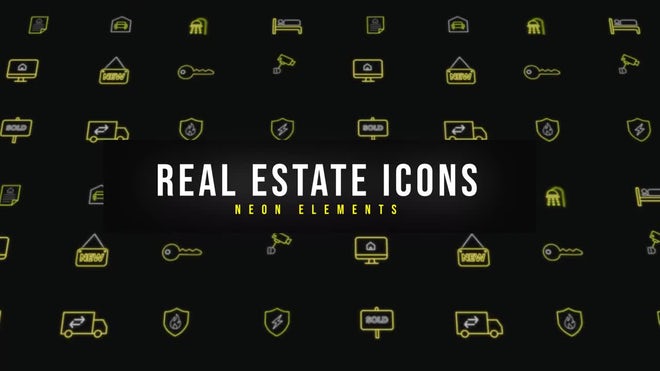 Photo of Real Estate Neon Icons – Motionarray 1226781