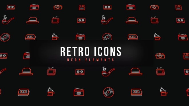 Photo of Retro Neon Icons – Motionarray 1226798